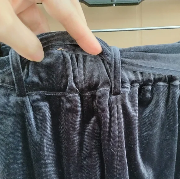 Jules & Leopold Midnight Blue Velvet Pants With Pockets And Tie Belt Size Small - Picture 6 of 10